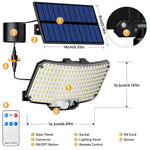 234 LED Solcellslampa med Fjärrkontroll – Rörelsesensor & 3 Ljuslägen