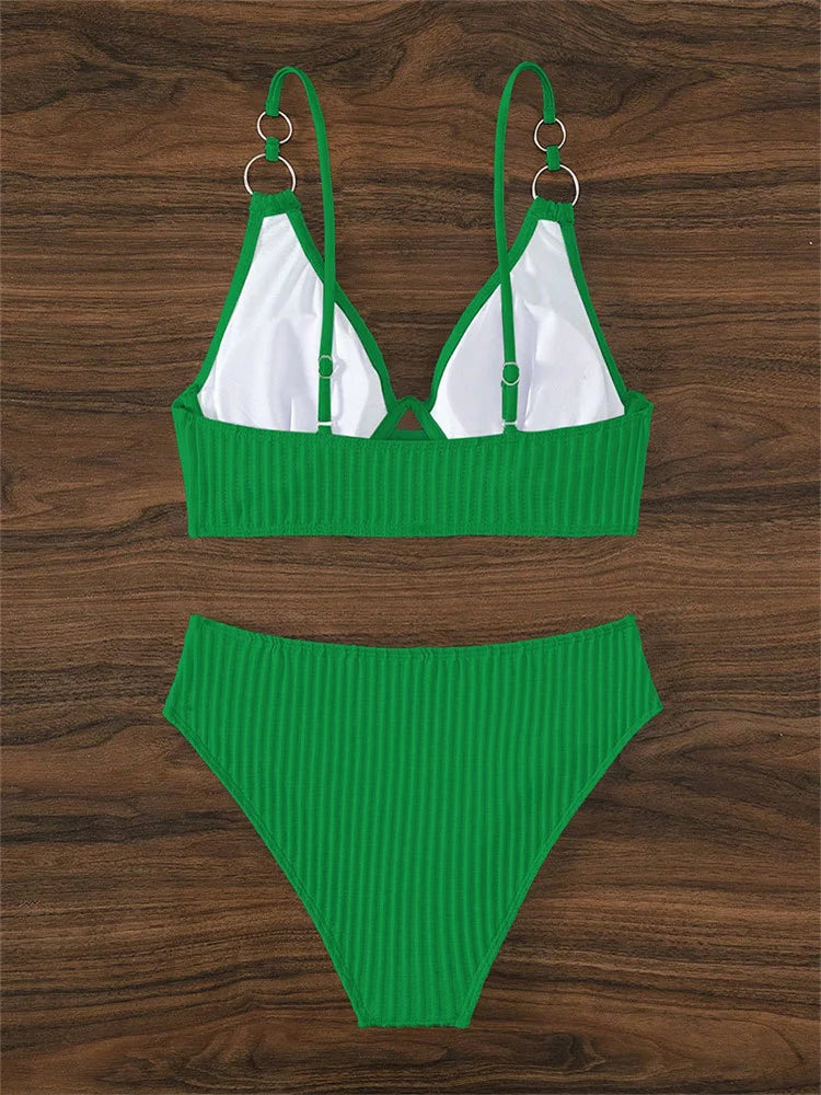 Bikini – push-up brasiliansk bikini med hög midja