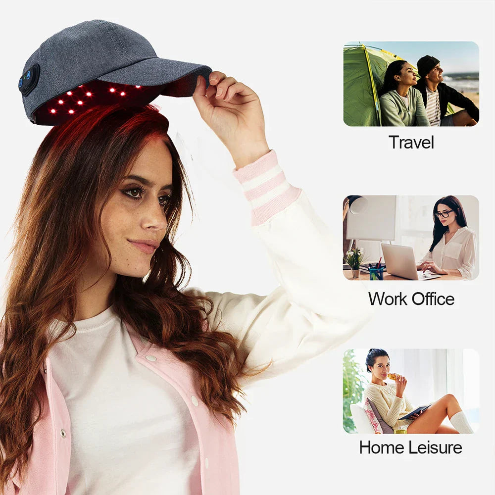 LED hårväxtmössa – rött ljus mot håravfall & för hårväxt