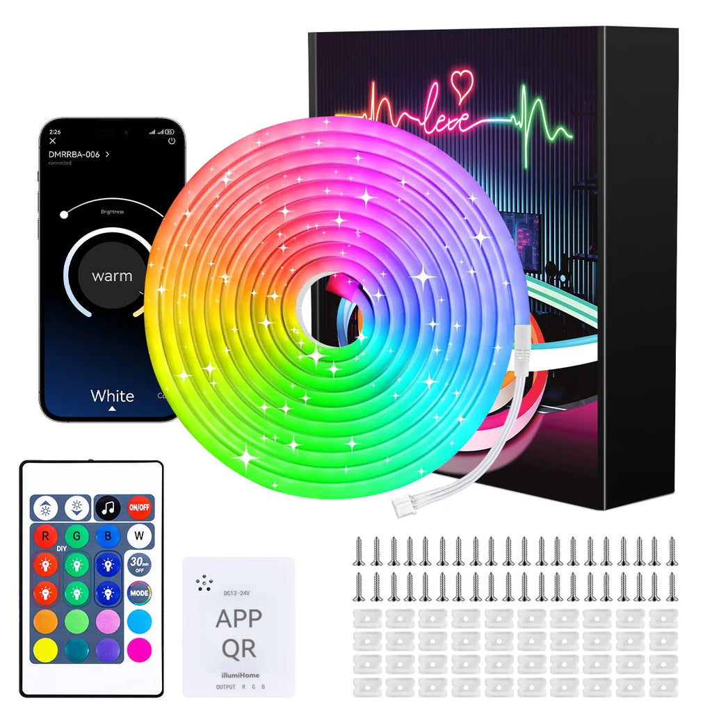 NeonGlow™ – RGB LED-stripe med musikkkontroll