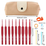 Virknålar med silikongrepp – set för virkning & stickning