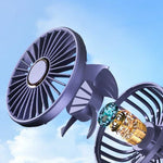 Hopfällbar Mini-Fläkt med Halsrem & Ställ – 3000mAh