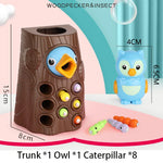 Montessori Hackspettslek – Magnetiskt mata mask-spelet