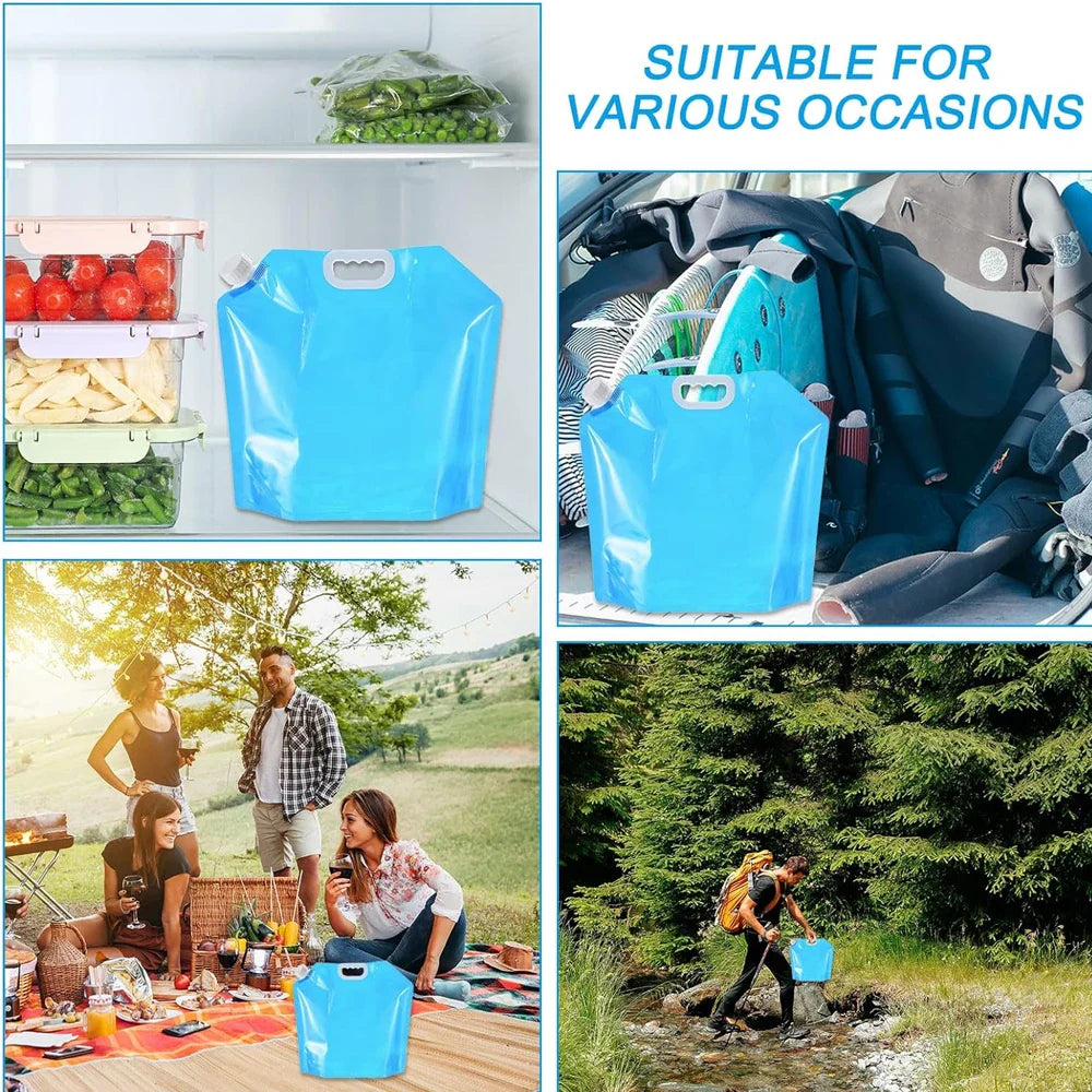 Hopfällbar vattenpåse – campingdunk för vattenförvaring 5–10 liter