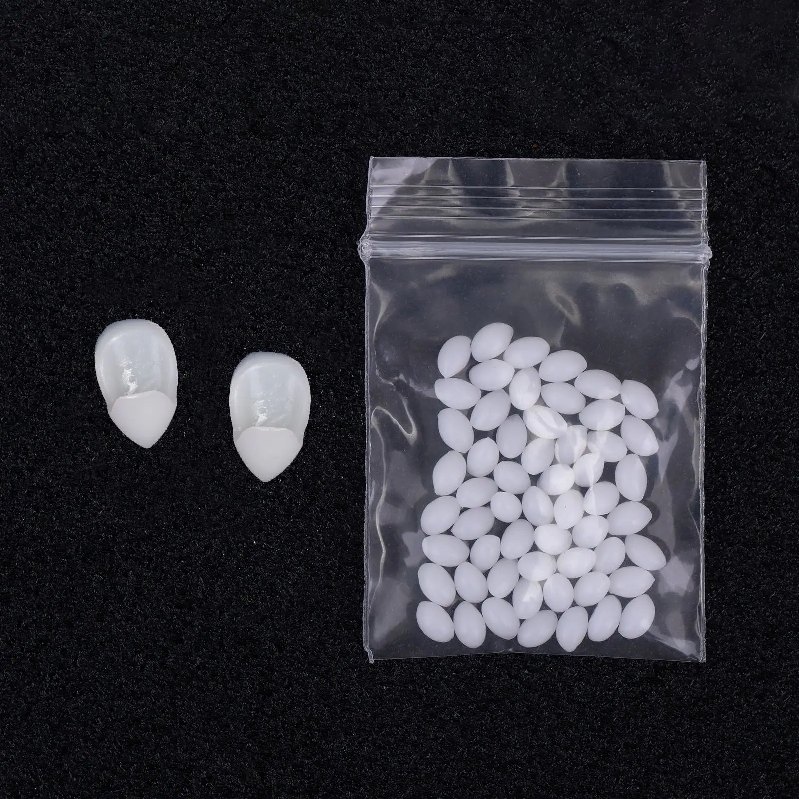 Vampyrtänder halloween – löständer med lim för cosplay & fest