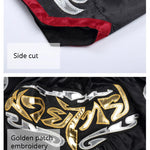 Muay Thai shorts – broderade kickboxningsshorts för vuxna & barn