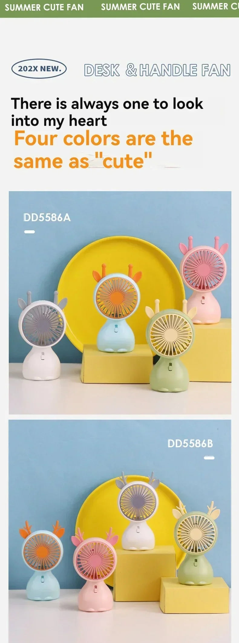 Mini USB-Fläkt med Lampa – Portabel & Laddningsbar