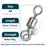 Fiskesvirvlar – 25–100 st rostfria micro barrel swivels