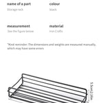 Svart hörnhylla dusch & kök – utan borrning