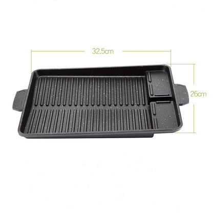 Rektangulär grillplatta – non-stick 32x26 cm för gasolspis