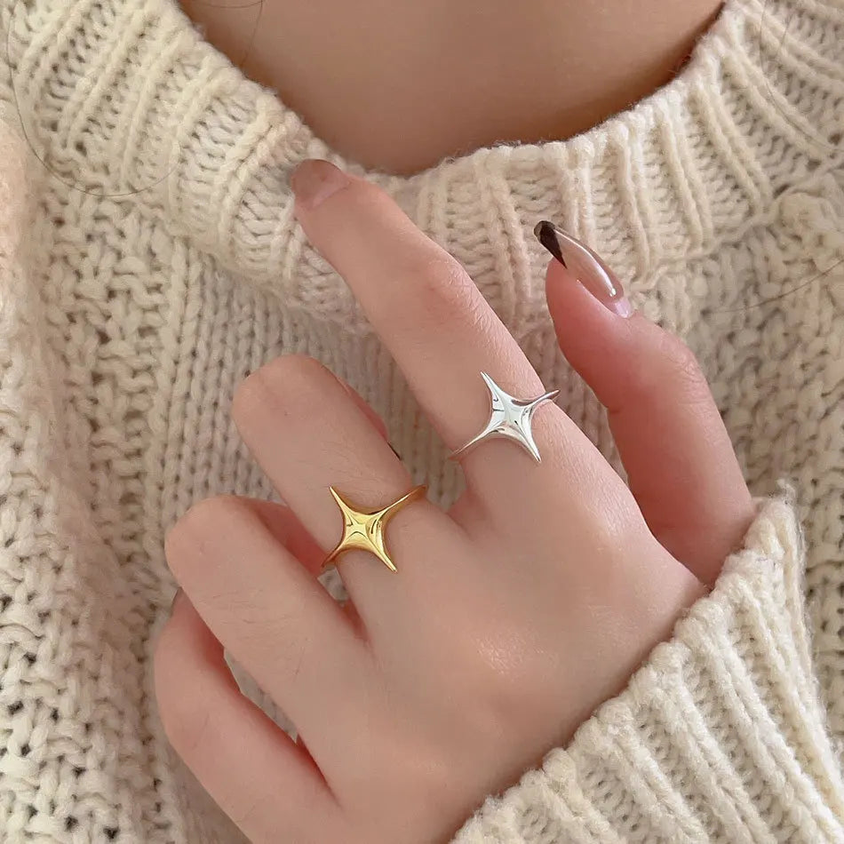 Ring Stella (justerbar ring med stjärndesign – vintage stil)
