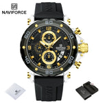 Klocka Marcus (sportig herrklocka med silikonarmband & kronograf)