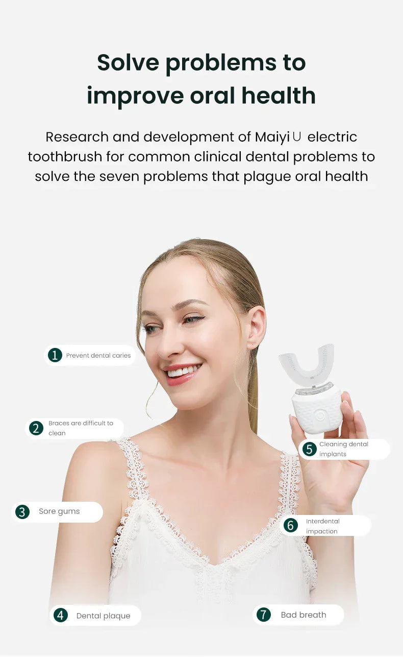 U-Brush™ – Elektrisk Tandborste med 360° Rengöring