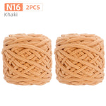 Chenillegarn 2 st – tjockt mjukt garn för filtar, tröjor & halsdukar