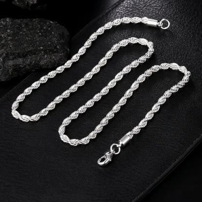 Silver Smyckeset – halsband & armband i silverlook