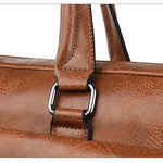 Läderportfölj herr – axelremsväska för laptop & kontor