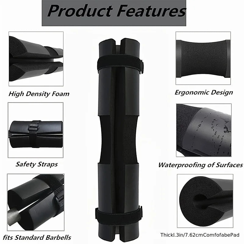 Skivstångsskydd gym – tjock vaddering för knäböj & styrketräning