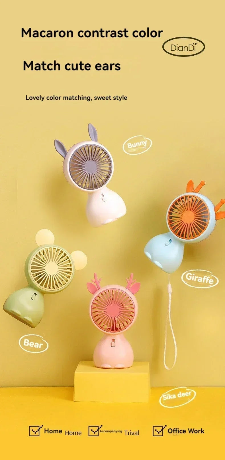 Mini USB-tuuletin lampulla – kannettava ja ladattava