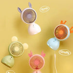 Mini USB-Fläkt med Lampa – Portabel & Laddningsbar