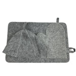 Bastu set 3-delar – hatt, sittdyna & handske
