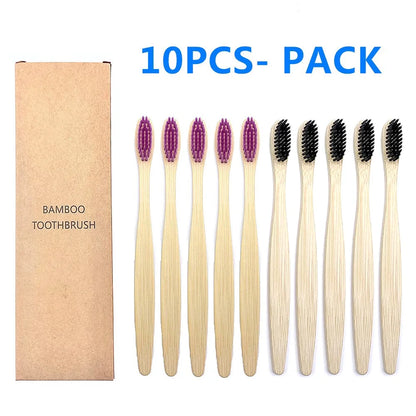 BambuTandborste™ – 10-pack Naturliga Tandborstar
