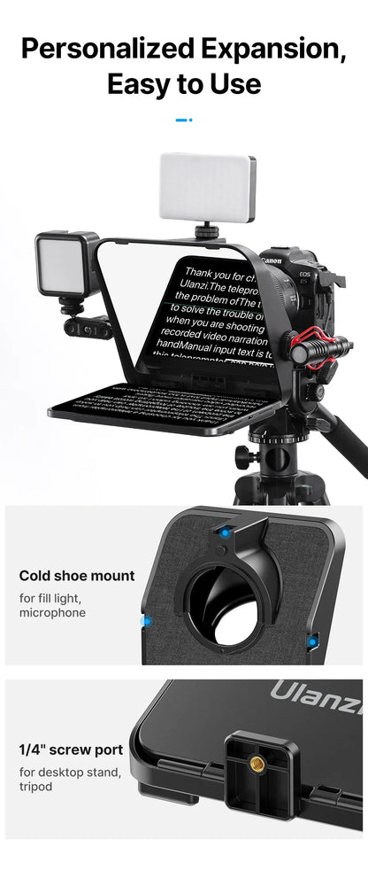 Universal Teleprompter för Kamera & Mobil - Bra när man skapar videos