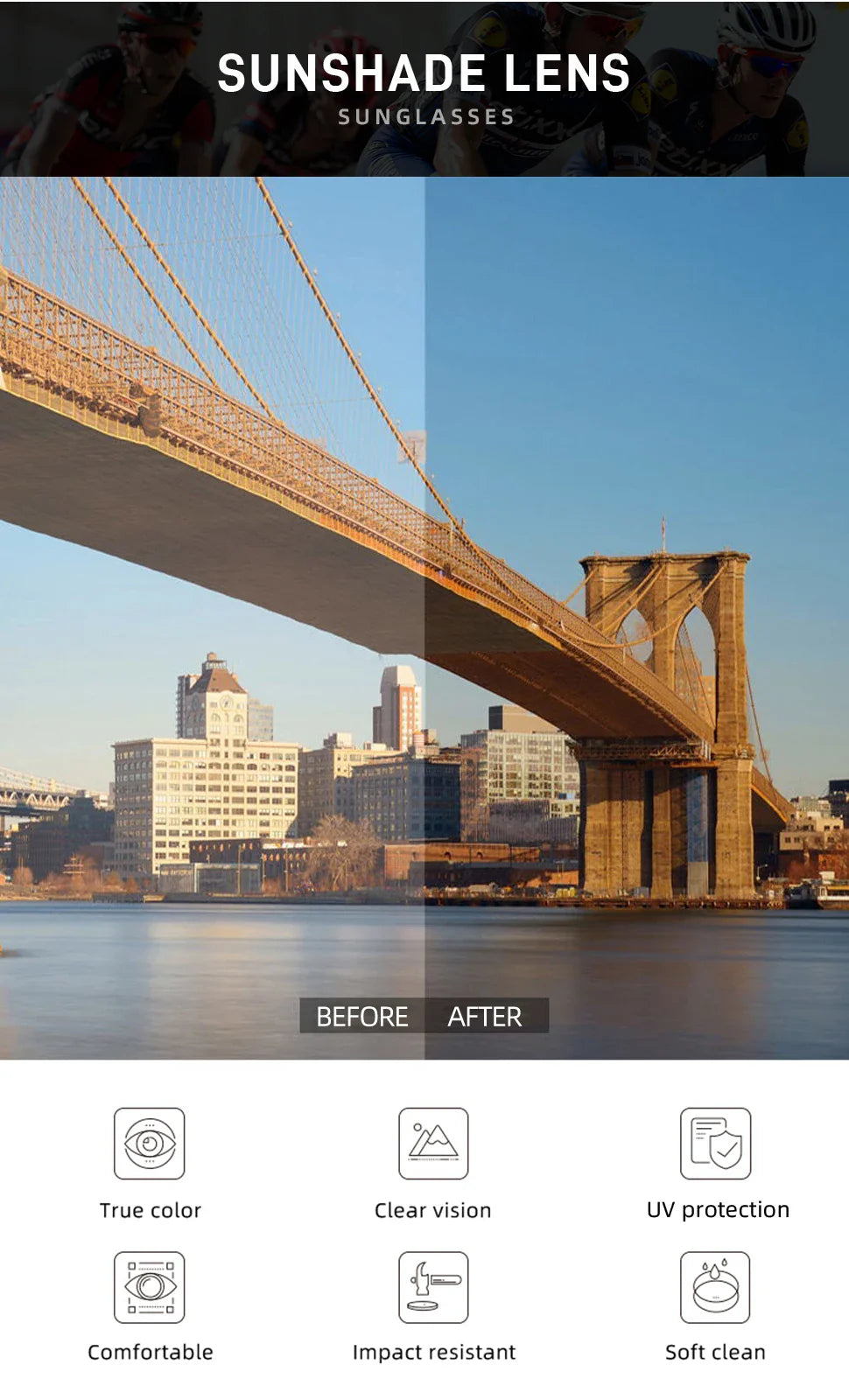 Klassiska solglasögon – UV400 sport & fiske