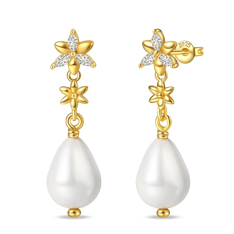 Eleganta örhängen – hoops med stjärnor, månar & pärlor