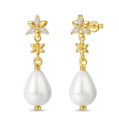 Eleganta örhängen – hoops med stjärnor, månar & pärlor