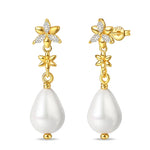 Eleganta örhängen – hoops med stjärnor, månar & pärlor