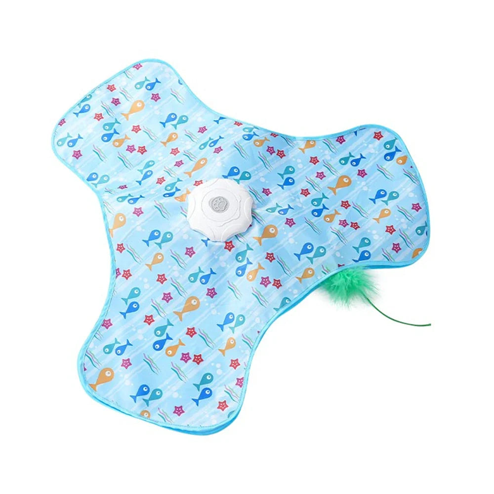 Interaktiv kattleksak – gömma & söka mus med fjäder & ljud