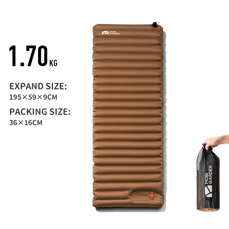 Retkeilyilmapatja 9 cm pumpulla