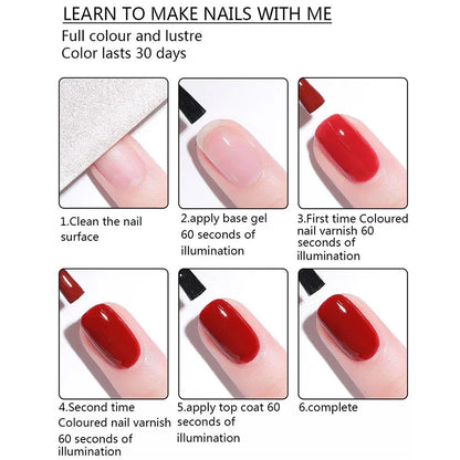 Nagellack gel set – 2x8ml svart & vitt UV/LED soak-off lack