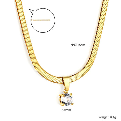 Kristallhalsband dam – zirkonia berlockhalsband för fest & vardag