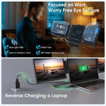 Trippelskärm – portabel LCD-skärm för laptop (1920×1200 IPS, USB-C & USB 3.0)