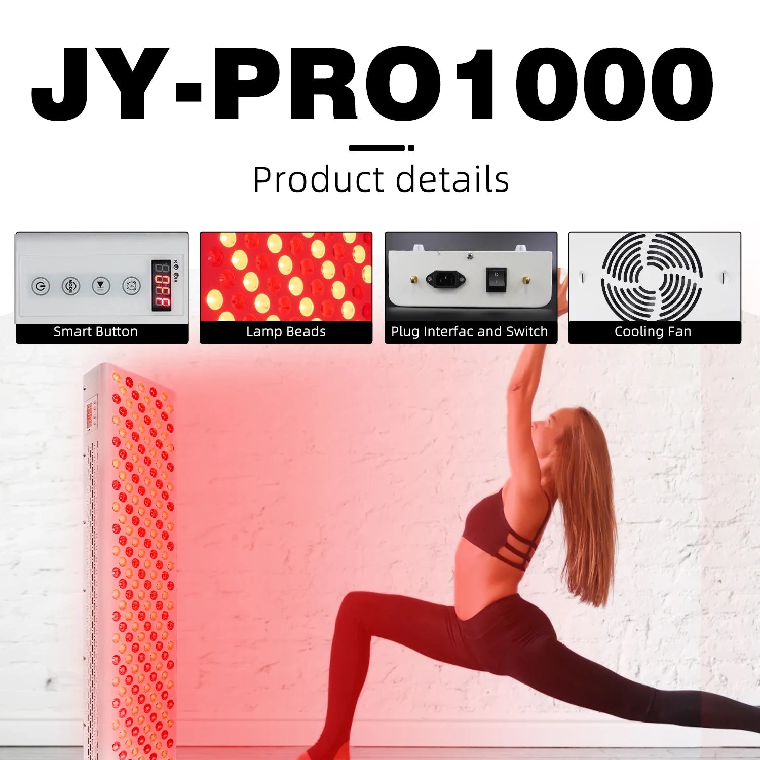 LED ljuspanel dual chip – rött & infrarött ljus för ansikte & kropp