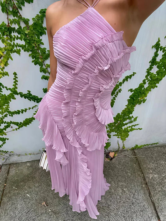 Elegant Off-Shoulder klänning – Öppen Rygg