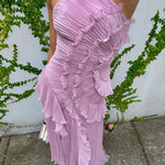 Elegant Off-Shoulder klänning – Öppen Rygg