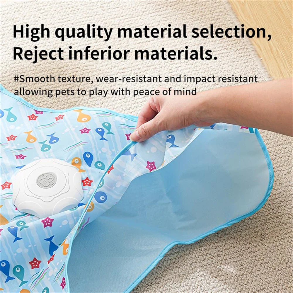 Interaktiv kattleksak – gömma & söka mus med fjäder & ljud