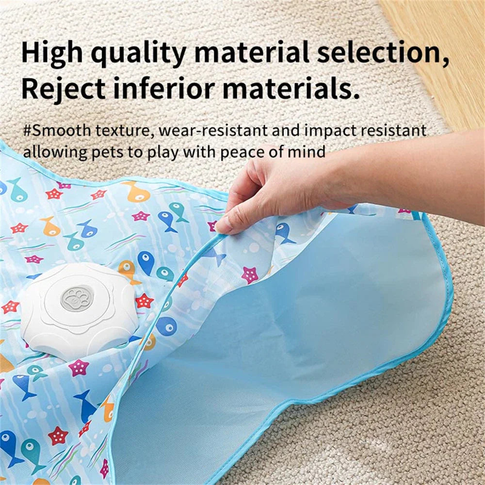 Interaktiv kattleksak – gömma & söka mus med fjäder & ljud