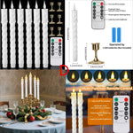 LED stearinljus med timer & fjärrkontroll – fladdrande låga