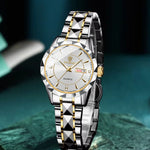 Klocka Ingrid (damklocka i silverfärg med datum & vattenskydd)