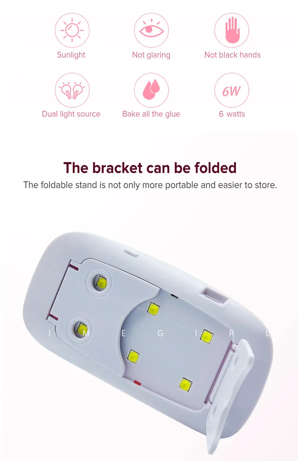 Nagelförlängningskit – Akryl gelpolish med UV/LED lampa, bas- & topplack för manikyr hemma & salong