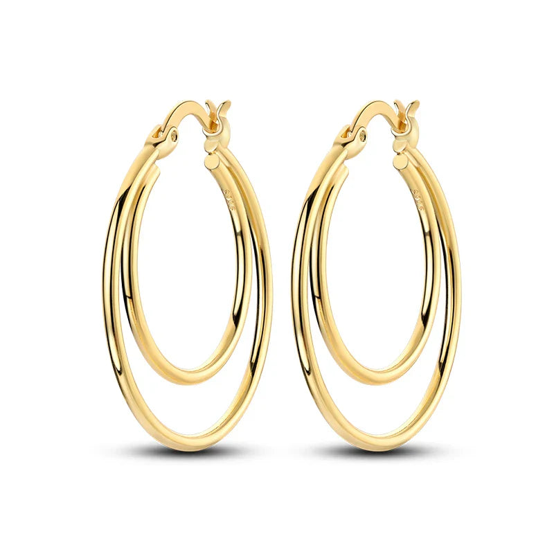 Eleganta örhängen – hoops med stjärnor, månar & pärlor