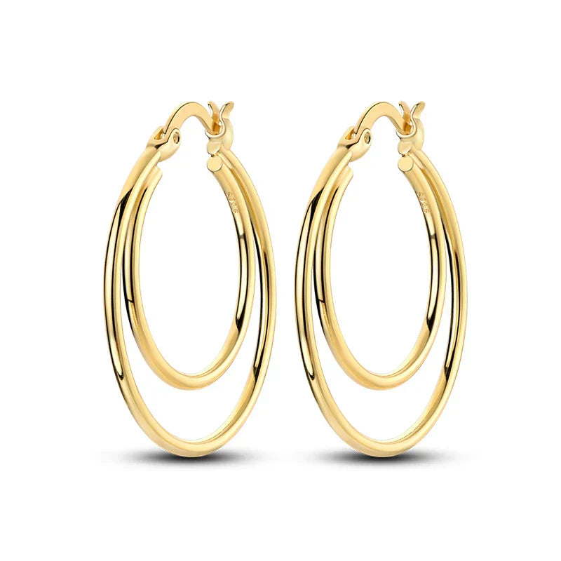 Eleganta örhängen – hoops med stjärnor, månar & pärlor