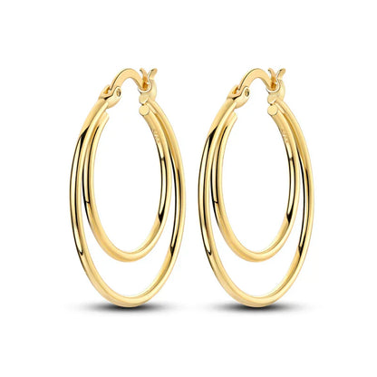 Eleganta örhängen – hoops med stjärnor, månar & pärlor