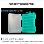 Fiskeask – dubbel­sida för räkor, jiggar & tillbehör