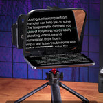 Universal Teleprompter för Kamera & Mobil - Bra när man skapar videos