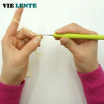 Virknålsset 9 st – ergonomiska virknålar med gummigrepp