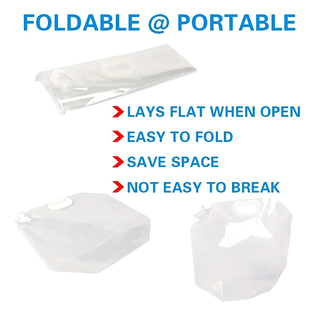 Hopfällbar vattenpåse – campingdunk för vattenförvaring 5–10 liter